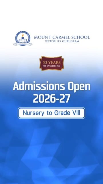 #MountCarmelSchool #AdmissionsOpen2026 #GurugramSchools #NurseryAdmissions #PrimaryEducation