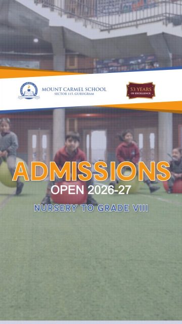 Admissions Open for 2026–27.

Give your child the right start at Mount Carmel School, Sector 115, Gurugram—where learning goes beyond classrooms and builds confidence, discipline, and all-round growth.

#AdmissionsOpen #MountCarmelSchool #GurugramSchools #SchoolAdmissions2026