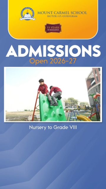Admissions are now open for the academic year 2026–27 at Mount Carmel School, Sector 115, Gurugram.

From Nursery to Grade VIII, discover a learning environment built on values, excellence, and holistic development.

Begin your child’s journey with a school trusted for 53 years.

#AdmissionsOpen #MountCarmelSchool #Gurugram #SchoolAdmissions
