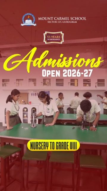 Where Young Minds Discover Big Possibilities.

The best learning happens when curiosity meets opportunity. At Mount Carmel School, every classroom, laboratory, and activity is designed to inspire students to ask questions, explore ideas, and grow with confidence. Give your child an environment where academic excellence and hands-on learning go hand in hand.

Admissions Open 2026–27 | Nursery to Grade VIII

#MountCarmelSchool #AdmissionsOpen #SchoolAdmissions #Education #FutureReady