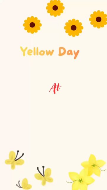 Splash of sunshine- It's Yellow Day, Class Nursery, Mount Carmel Junior school, Anand Niketan.